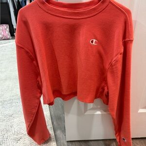 Champion Pink Cropped Sweatshirt